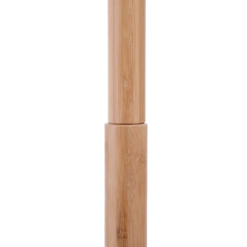 HOMCOM Perchero Burro con Ruedas y Estante Inferior Perchero de Pie Colgador para Ropa Zapatos Para Entrada Pasillo Vestidor 80x45x155cm Bambú