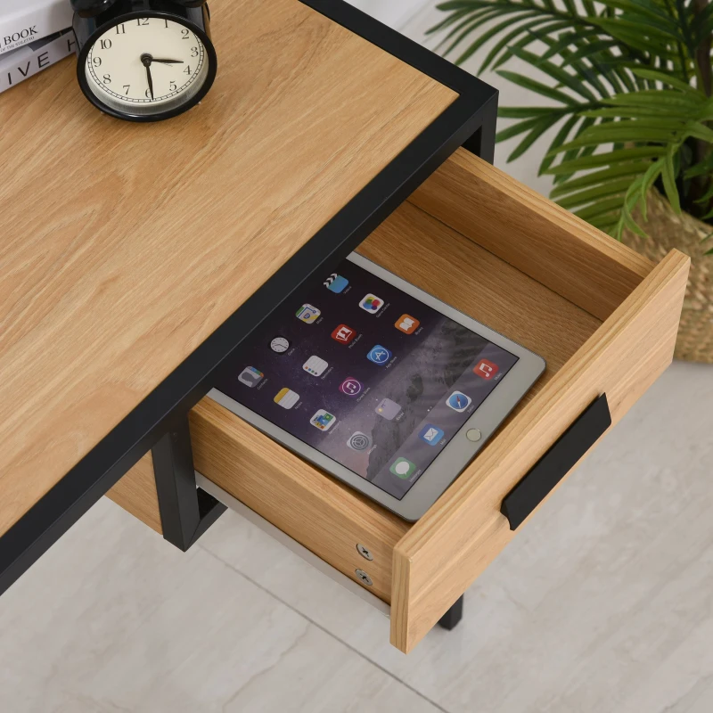 HOMCOM Mesa de Escritorio Multifuncional Mesa de Computadora con Patas en Forma de Marco Rectangular 110x45x76 cm Color Madera