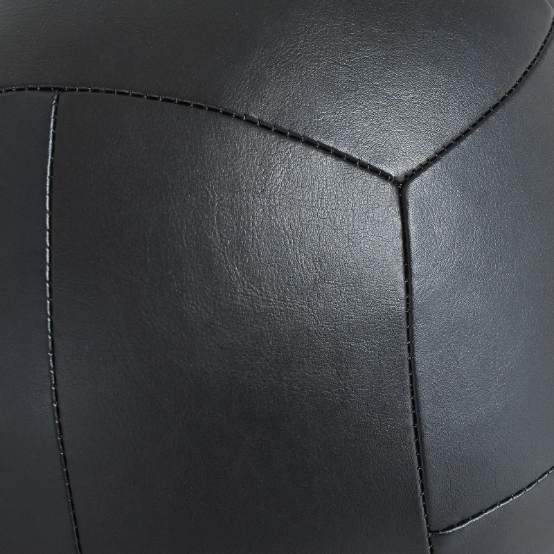 HOMCOM Balón Medicinal de Crossfit 8Kg con Asas tipo Pelota de Ejercicios de Cuero y PU Ф35cm