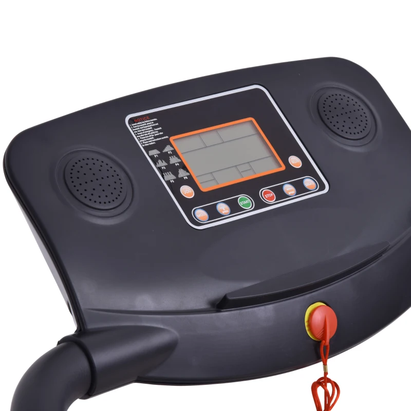 HOMCOM Cinta de Andar y Correr Eléctrica Plegable con 9 Programas Motorizado Pantalla LCD Pendiente Ajustable Velocidad 1-6 km/h Máquina de Correr 60x133x117 cm Negro