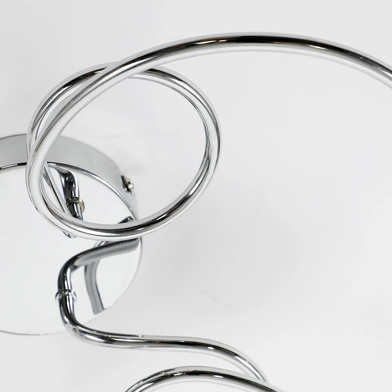 HOMCOM Lámpara de Techo con Bolas Cristal Focos Giratorios Luces LED Moderno 3 Bombillas G9 25W Lámpara de Salón Dormitorio Ф38x17cm