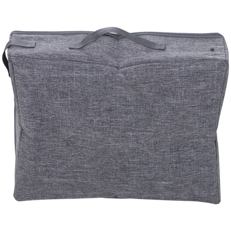 PawHut Arenero Plegable Portátil para Gatos Aseo Gatos con Asa y Cremallera 45x35x12 cm Gris Tela Oxford