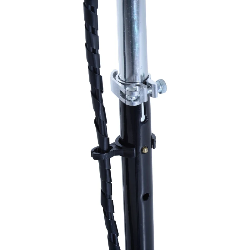 HomCom Patinete Eléctrico Scooter Plegable con Manillar y Asiento Ajustable - Color Negro - 81.5x37x96cm