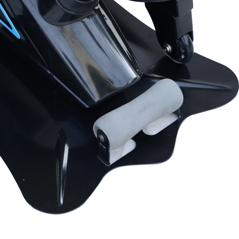 HOMCOM Entrenador Elíptico de Fitness Bicicleta Elíptica Resistencia Ajustable Pantalla LCD Manillar Ajustable Carga 110kg Acero