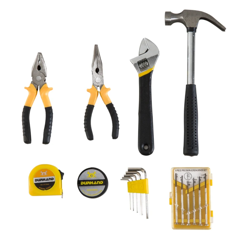 DURHAND Juego de Herramientas 44 Piezas Caja Maletín de Herramientas para Reparación Profesional Hogar Metal Azul