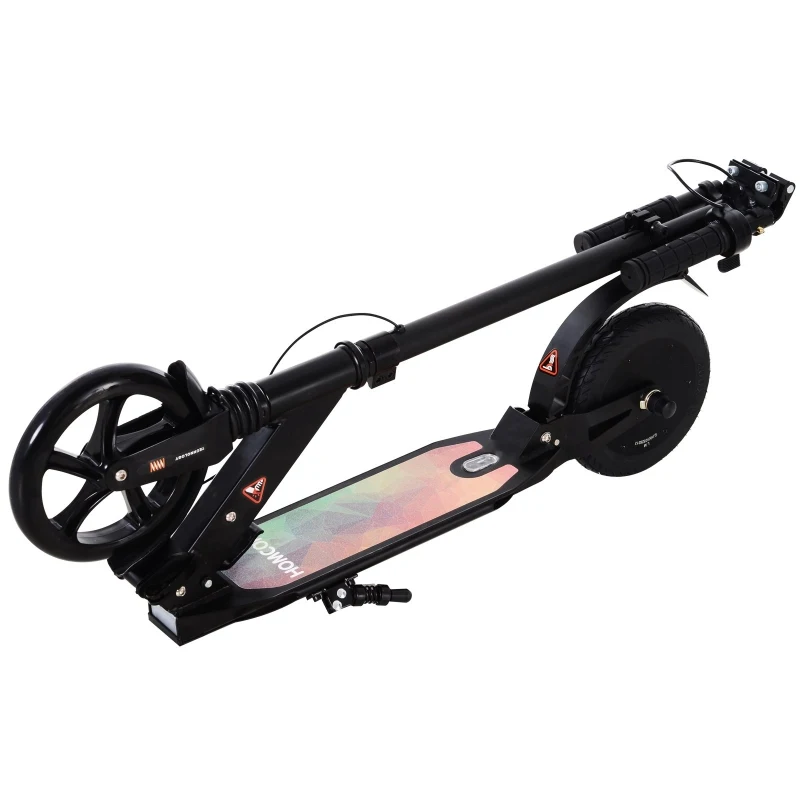 HOMCOM Patinete Eléctrico para Mayores de 14 Años E-Scooter Plegable Manillar Ajustable 12 km/h Batería Recargable 22,6V Monopatín 150W Carga 100kg