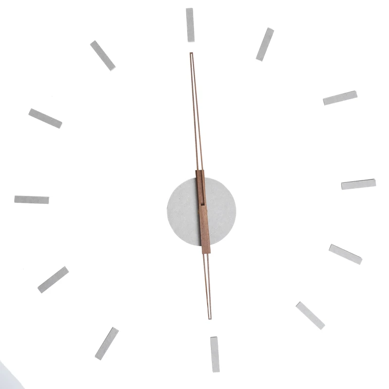 HOMCOM DIY Reloj de Pared 3D con Números Adhesivos Reloj de Etiqueta de Pared Moderno Decoración Adorno para Hogar