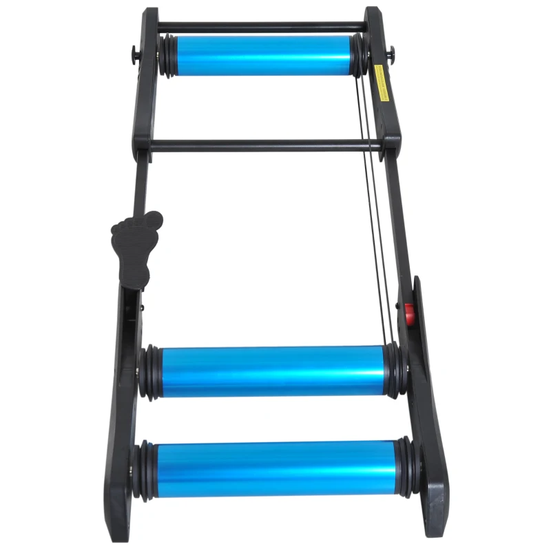 HOMCOM Rodillo de Ciclismo Plegable y Ajustable Rodillo de Entrenamiento para Bicicleta Universal Interior 145x56x10.5cm Aleación de Aluminio