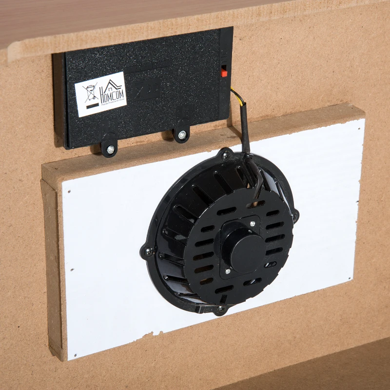 HOMCOM Air Hockey Juego de Mesa de Madera con Ventilador 2 Discos y 2 Empujadores 56x31x10.5cm