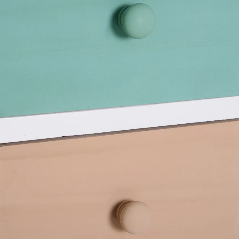 HOMCOM Armario Auxiliar 10 Cajones 45x28x75cm Cajonera Multicolor Comoda Casa Oficina