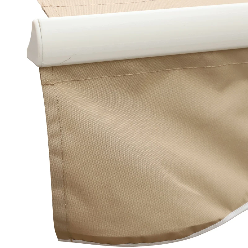 Vela de Sombra de Exterior Plegable Rectangular de 400x250cm  Protección Rayos UV Toldo Vela con Manivela Impermeable Firme y Fácil Montaje Color Marfil