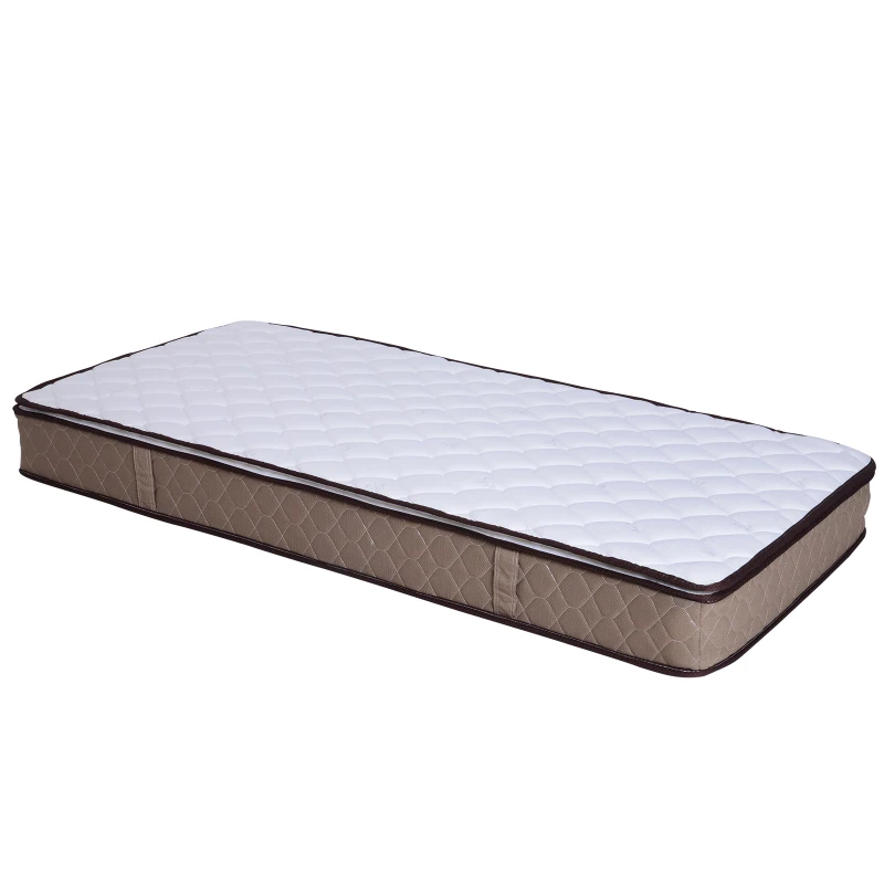 HOMCOM Colchón de Muelles Individual Transpirable Colchón Viscoelástico Altura 23cm con Máximo Confort Medida 90x190 cm
