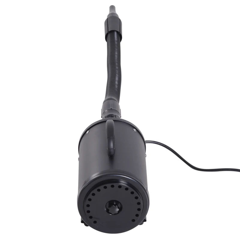 PawHut Secador de Pelo para Mascota Perro Gato Profesional Secador de Cabello Calentador 2500W Tubo Flexible Silencioso 4 Boquillas