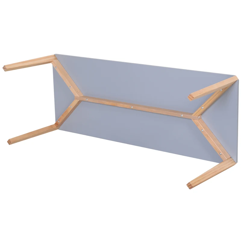 Mesa de Centro Mueble Rectangular Estilo Nórdico Mesita de Salón Comedor Oficina Hecha de Madera Auxiliar Color Gris Elegante y Moderno 120.5x45x40cm