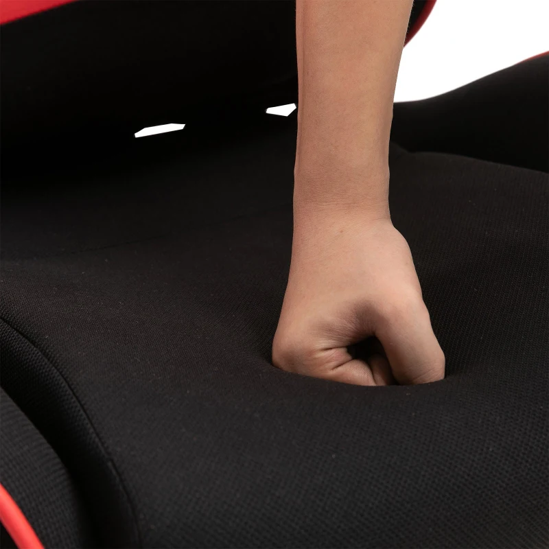 Vinsetto Silla Gaming de Ordenador Silla Gamer Profesional Ergonómica de Oficina Reclinable Altura Inclinación Ajustable 64x70x120-127cm Rojo PU