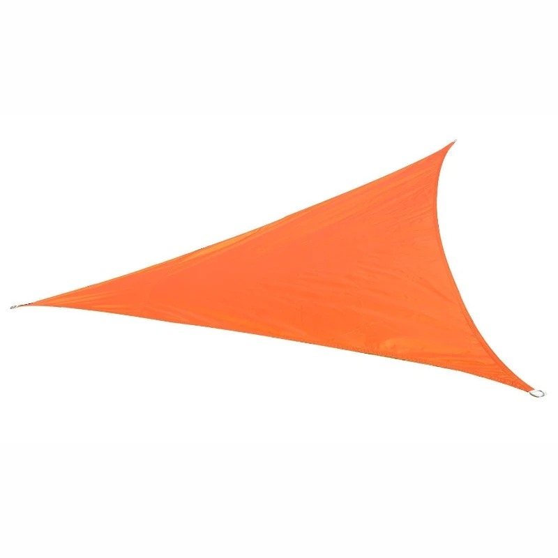 Outsunny Toldo vela color naranja sombrilla parasol triangulo Tela de Poliéster 160g/㎡ jardin playa camping sombra (varios colores y medidas), medida 5x5x5 metros, color naranja