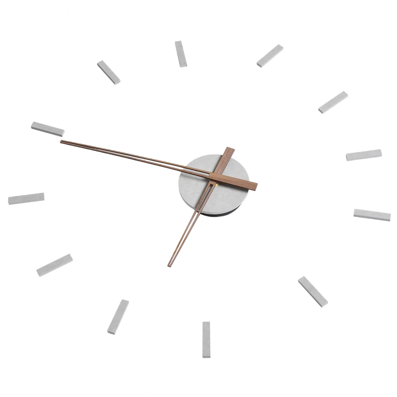 HOMCOM DIY Reloj de Pared 3D con Números Adhesivos Reloj de Etiqueta de Pared Moderno Decoración Adorno para Hogar