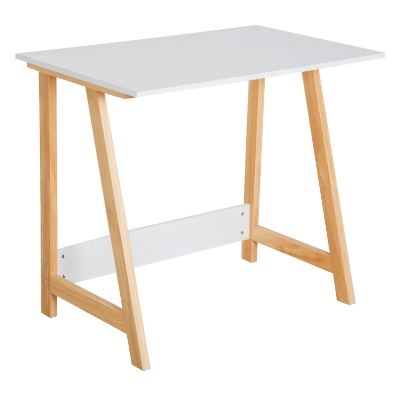 HOMCOM Mesa para Ordenador Escritorio de Oficina Despacho Estudio Estilo Moderno Juvenil 90x55x75cm Madera