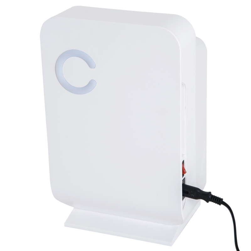 HOMCOM Mini Deshumidificador de Aire Eléctrico 1300ml Portátil Silencioso Auto-Apaga 400ml/24h Resistente a Bacteria Humedad Moho para Cocina Dormitorio Caravana Oficina Garaje 18.1x12.7x28.8cm