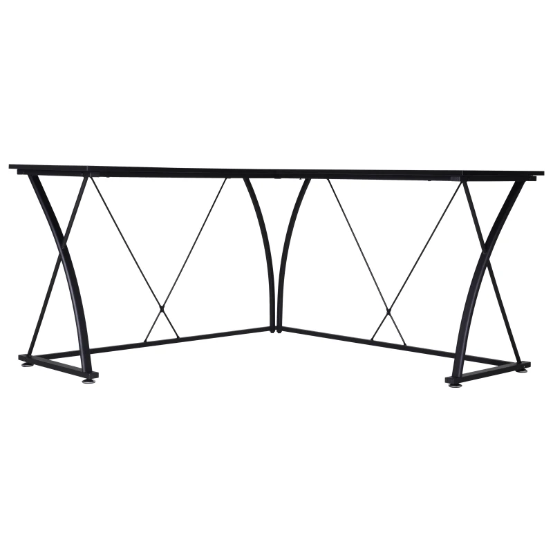 Vinsetto Escritorio PC Mesa de Ordenador para Hogar Mesa Esquinera en Forma de L 142x142x76cm Negro