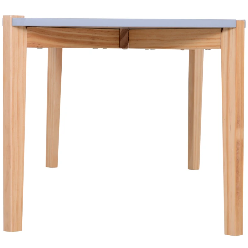 Mesa de Centro Mueble Rectangular Estilo Nórdico Mesita de Salón Comedor Oficina Hecha de Madera Auxiliar Color Gris Elegante y Moderno 120.5x45x40cm