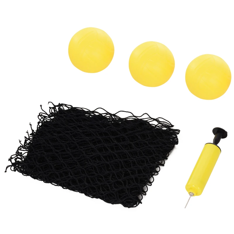 Juego de mini voleibol para Playa o Césped Exteriores  Mini Voleibol 4 Jugadores Desmontable con Bolsa de Transporte y 3 Balones