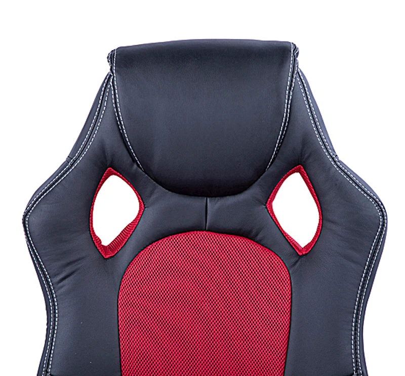 HomCom Silla para Oficina Negro Rojo PV + PVC ø71 x 61cm