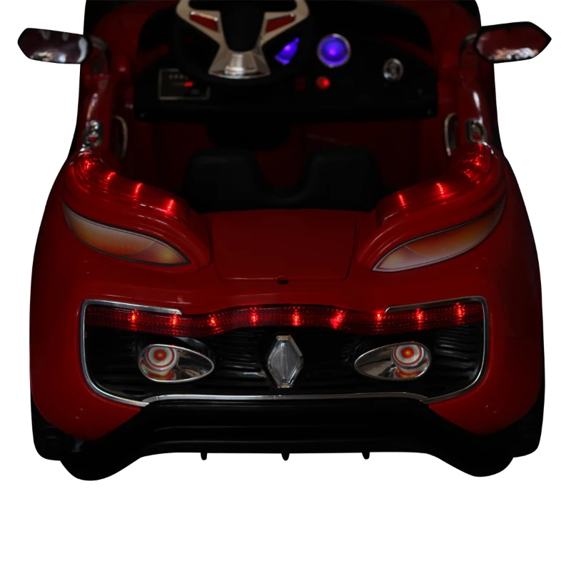 HOMCOM Coche Eléctrico para Niño 2+ Años con Mando a Distancia Vehículos Eléctricos Con Música y Luces Doble Apertura de Puerta Batería 12V Carga 25kg 128×80×53cm  Rojo