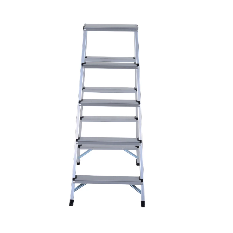 HomCom® Escalera de Tijera Aluminio Plegable Escalera Doméstica de Mano Ambos Lados 5 Peldaños