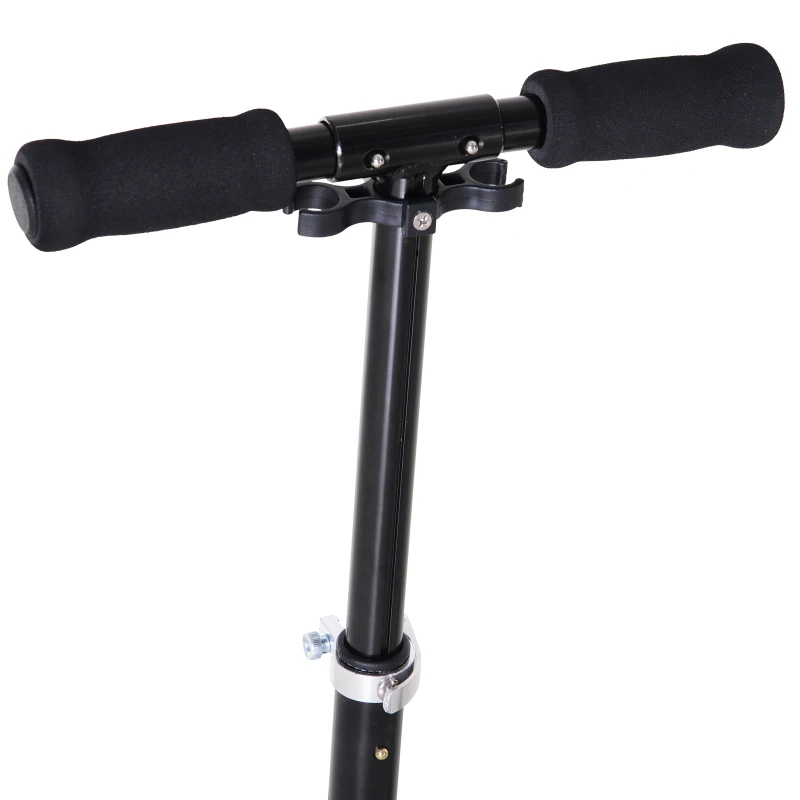 HOMCOM Patinete Plegable Scooter con Manillar Altura Ajustable 86/92/98cm  Patinete para Adultos y Niños (más de 14 años) Tipo Monopatín con Freno Grandes Ruedas Carga 100kg