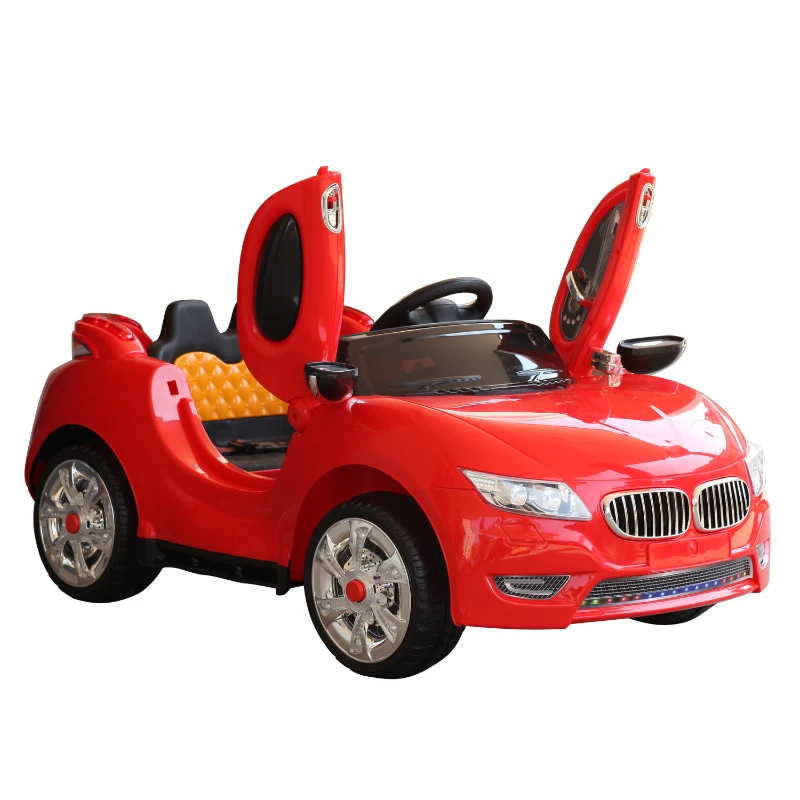 HOMCOM Coche Eléctrico para Niño 2+ Años con Mando a Distancia Vehículos Eléctricos Con Música y Luces Doble Apertura de Puerta Batería 12V Carga 25kg 128×80×53cm  Rojo