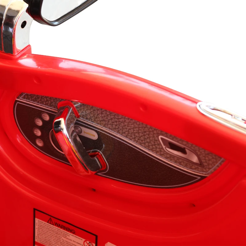 HOMCOM Coche Eléctrico para Niño 2+ Años con Mando a Distancia Vehículos Eléctricos Con Música y Luces Doble Apertura de Puerta Batería 12V Carga 25kg 128×80×53cm  Rojo