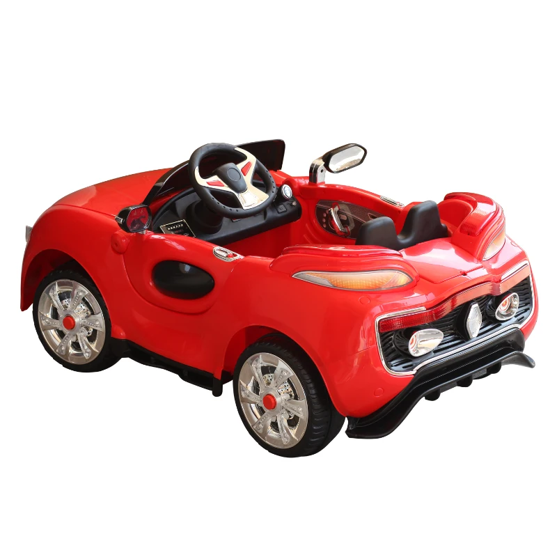 HOMCOM Coche Eléctrico para Niño 2+ Años con Mando a Distancia Vehículos Eléctricos Con Música y Luces Doble Apertura de Puerta Batería 12V Carga 25kg 128×80×53cm  Rojo