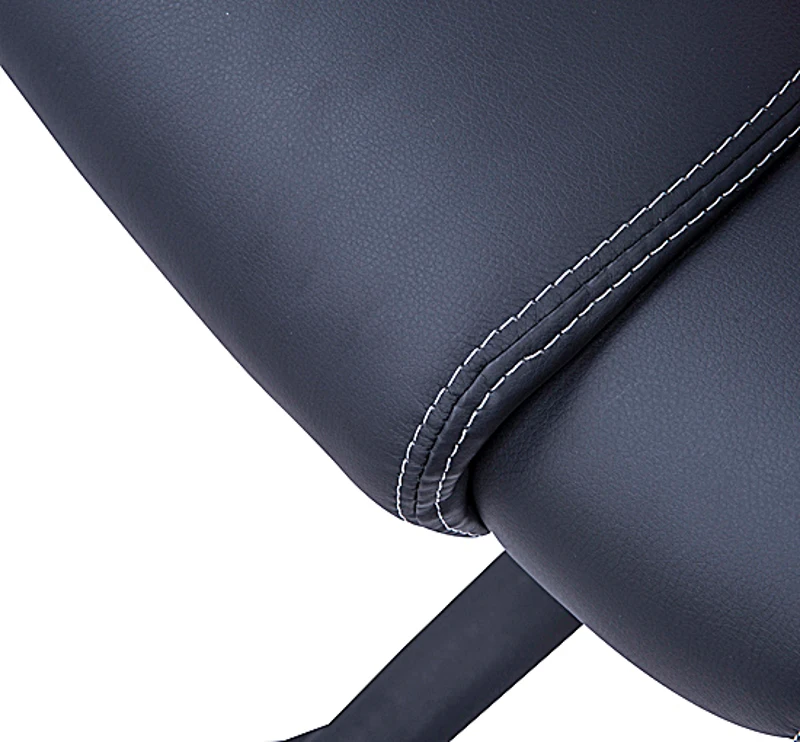 HomCom Silla para Oficina Negro Rojo PV + PVC ø71 x 61cm