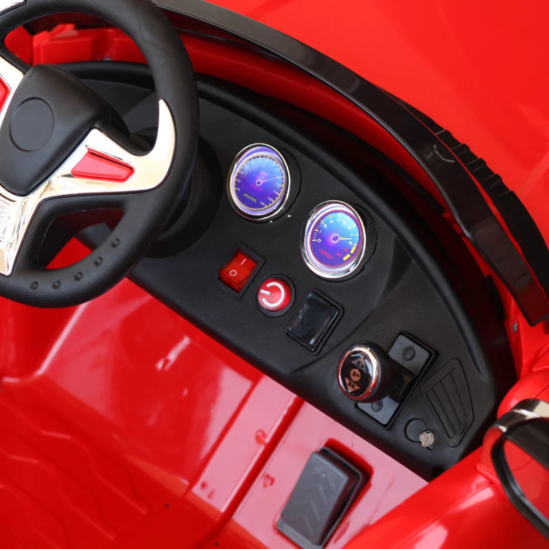 HOMCOM Coche Eléctrico para Niño 2+ Años con Mando a Distancia Vehículos Eléctricos Con Música y Luces Doble Apertura de Puerta Batería 12V Carga 25kg 128×80×53cm  Rojo