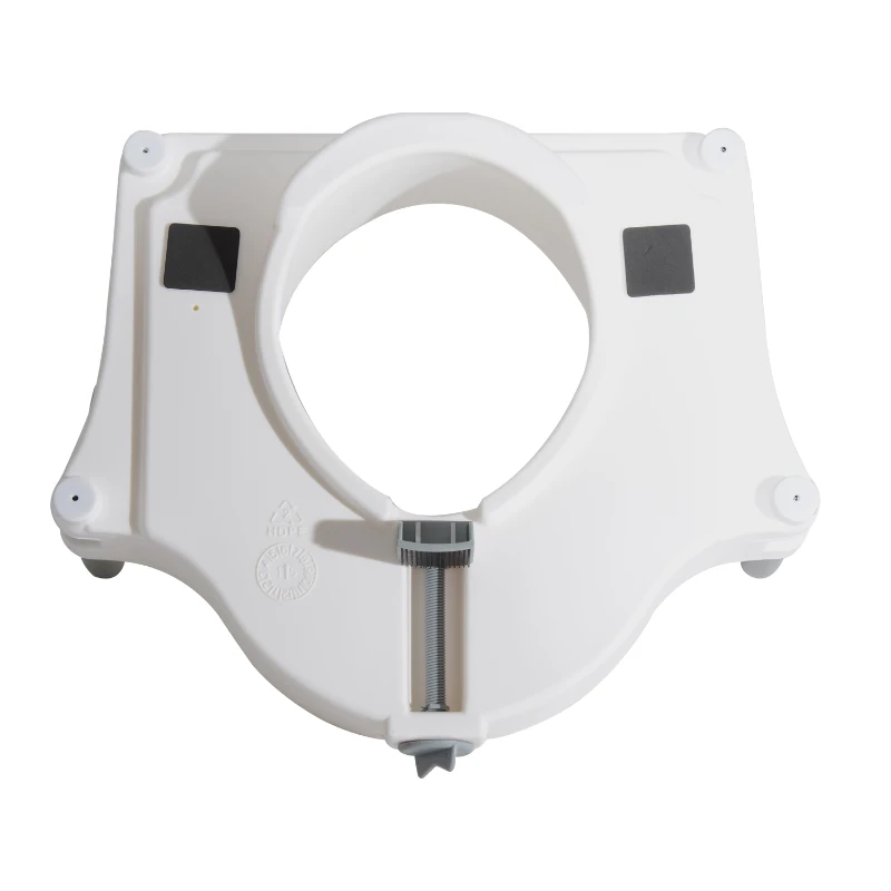 HOMCOM Asiento de Inodoro Elevado con Apoyabrazo Acolchado Extraible 44.3x52x33cm Salud