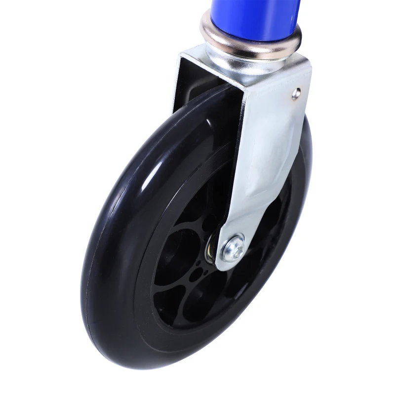 HomCom Patinete Eléctrico Scooter Plegable con Manillar y Asiento Ajustable - Color Azul - 81.5x37x96cm