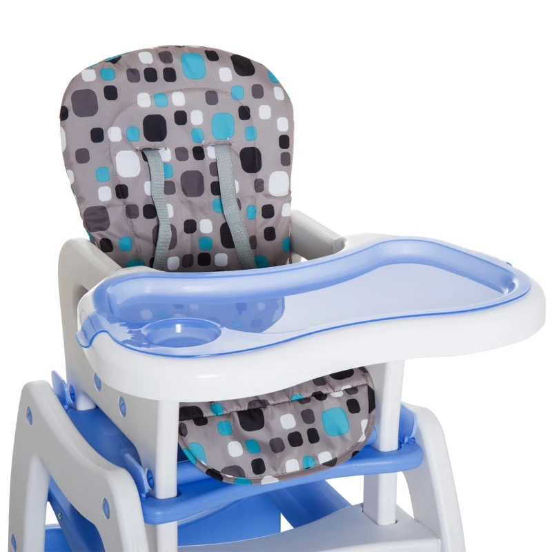 HOMCOM 3 en 1 Sillita Trona Mecedora Balancin Bebe Convertible Multifuncional Infantil