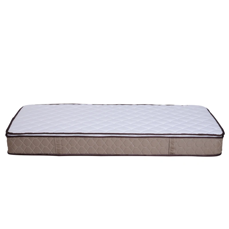 HOMCOM Colchón de Muelles Individual Transpirable Colchón Viscoelástico Altura 23cm con Máximo Confort Medida 90x190 cm