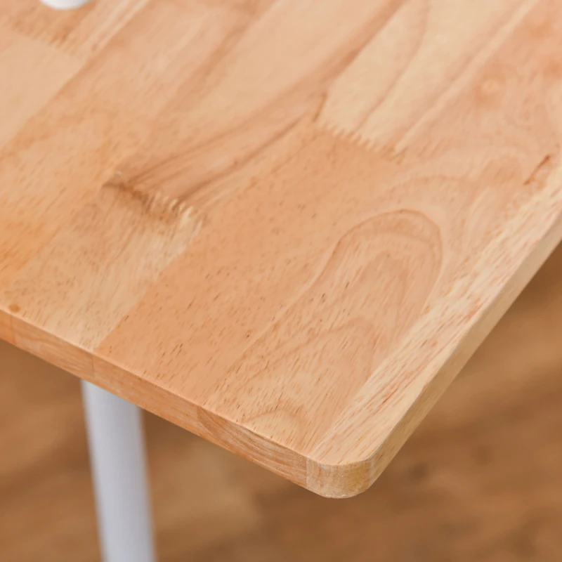 HOMCOM vloerlamp staande lamp met 3 draaibare niveaus elegant klassiek voor woonkamer slaapkamer kantoor staal rubberboomhout TC-weefsel marmer wit + naturel 38 x 38 x 155 cm