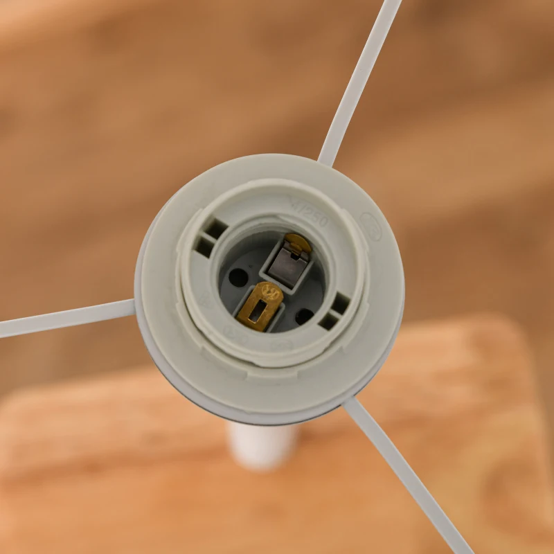 Lampa podłogowa lampa stojąca z 3 obrotowymi półkami do biura salonu kolor biały + naturalny