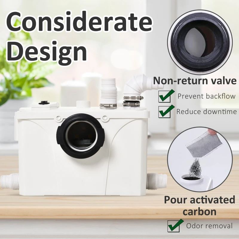 HOMCOM 700 W Sewage Pump Toilet Disposal