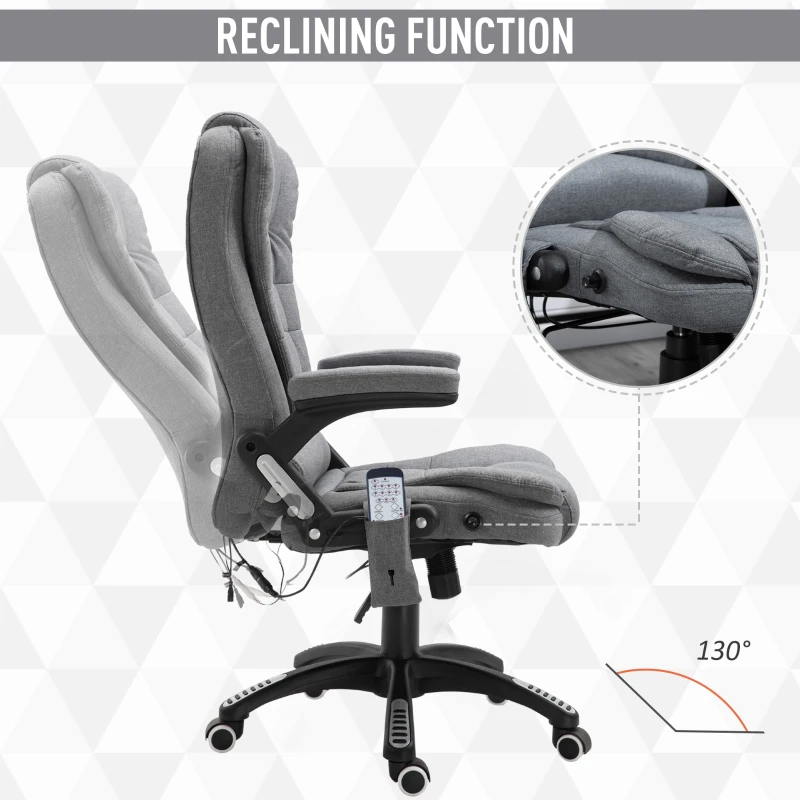 Vinsetto Massage 130° Reclining Chair 130° Reclining Chair Relax Head