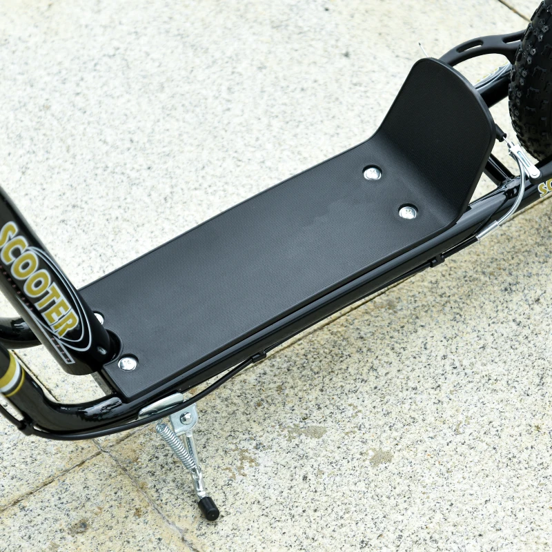 HOMCOM kinderscooter step kickscooter stadsscooter kinderstep kickboard met luchtbanden 12 inch zwart 120 x 58 x 85-95 cm