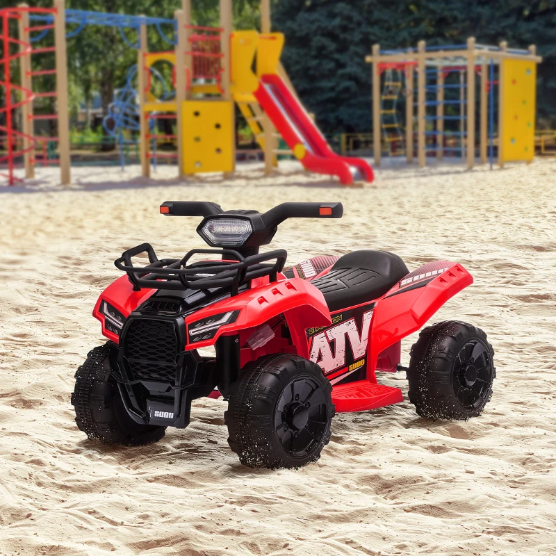 HOMCOM Kids Ride-on Four Wheeler ATV Car with Real Working Headlights for 18-36M