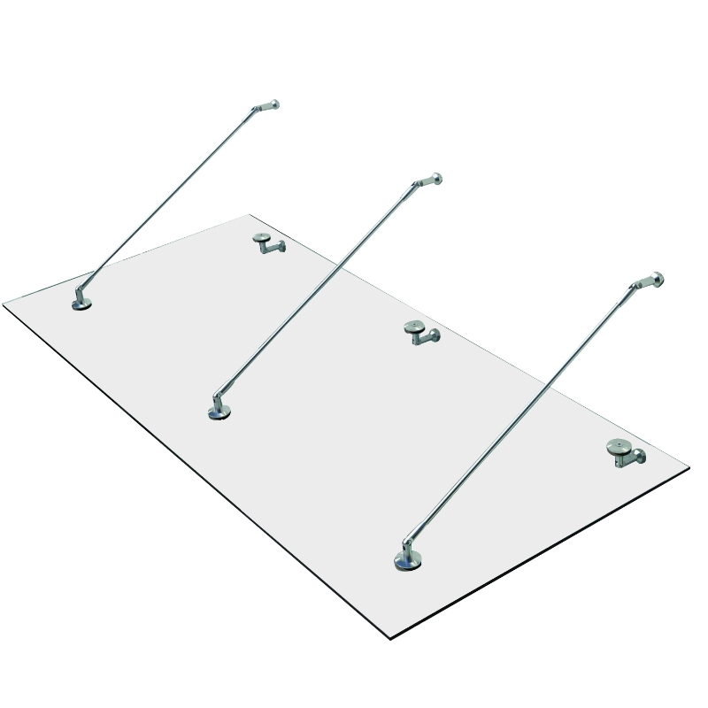 Zadaszenie szklane zadaszenie nad drzwi drzwi wejściowe stal nierdzewna szkło hartowane 200x90 cm