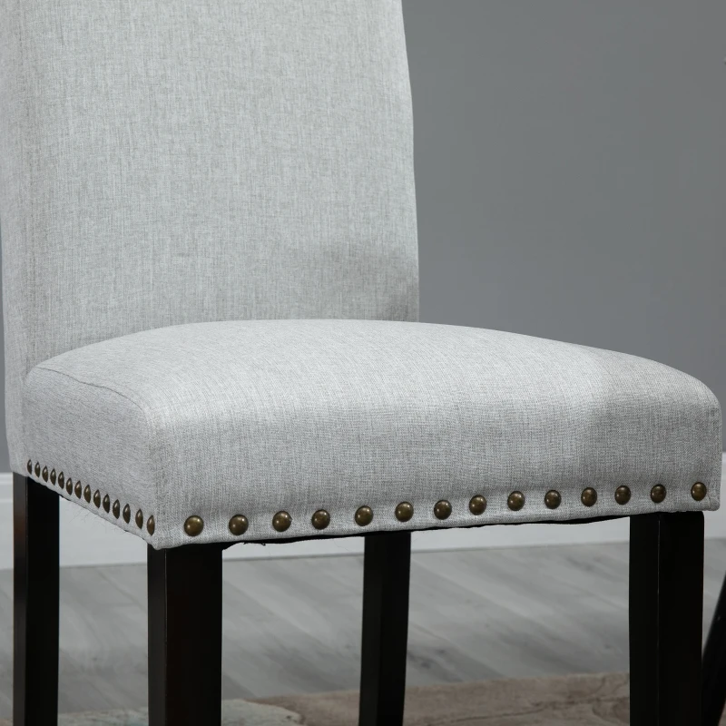 Krzesło do jadalni Krzesło kuchenne Krzesło do salonu pianka len jasnoszary