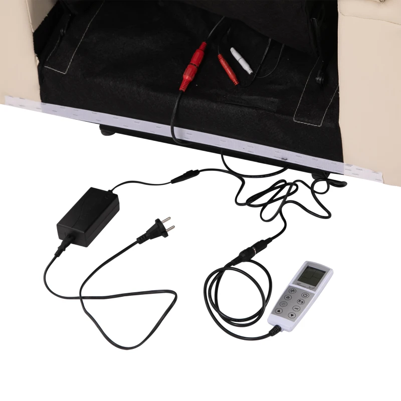 Sofa z masażem Fotel relaksacyjny Fotel TV Fotel z funkcją masażu i odchylania Beżowy HOMCOM®