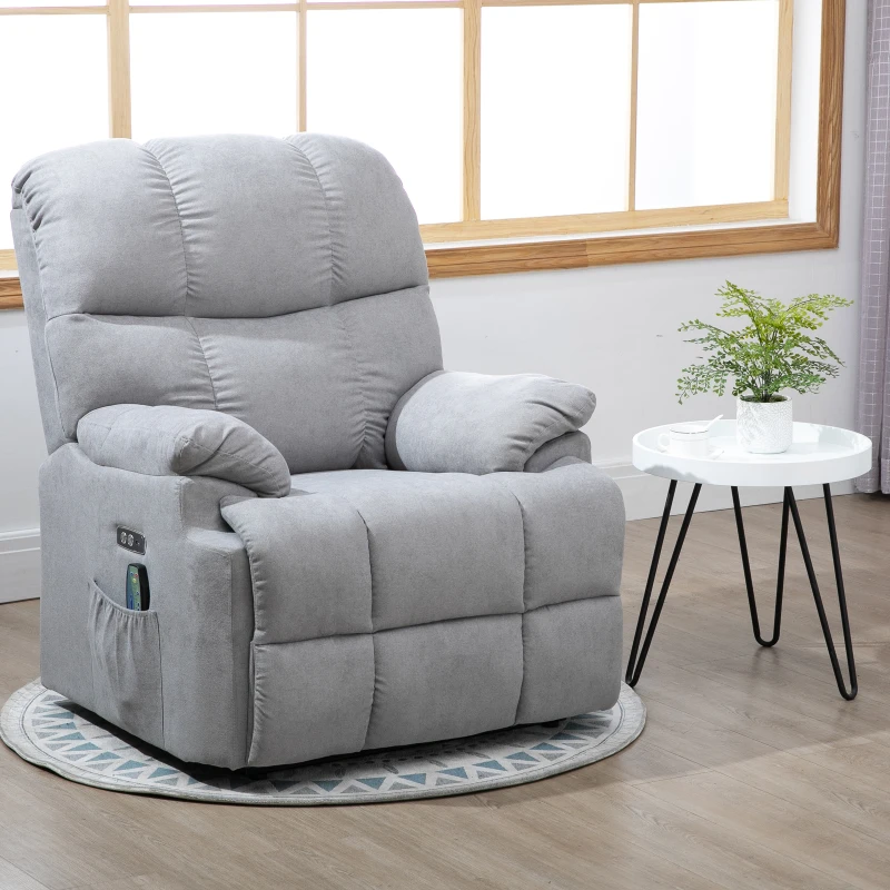 Fotel do masażu Fotel z funkcją ogrzewania Fotel relaksacyjny pilot zdalnego sterowania USB plusz krótkowłosy