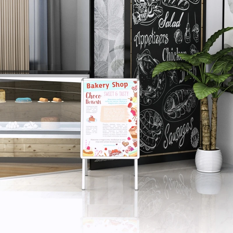 HOMCOM POTYKACZ REKLAMOWY STOJAK DWUSTRONNY A1